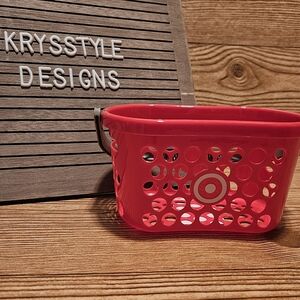 Mini Target Red Shopping Basket with Handle